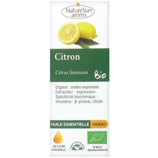 NatureSun Aroms Huile Essentielle Citron (Citrus limonum) Bio 10 ml