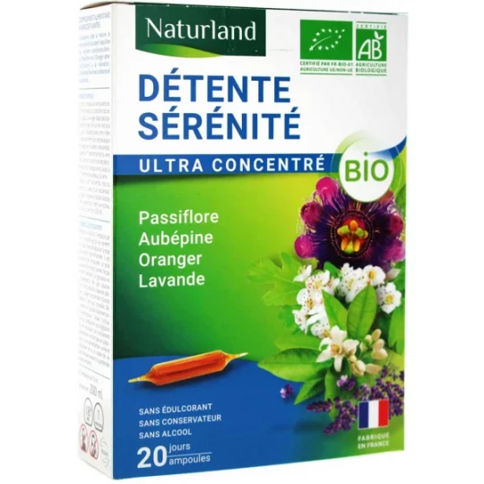 Naturland Détente Sérénité Bio Ampoules 10 ml x 20