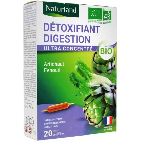 Naturland Détoxifiant Digestion Bio Ampoules 10 ml x 20