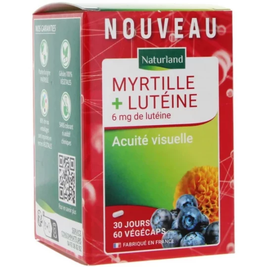 Naturland Myrtille + Lutéine Végécaps x 60