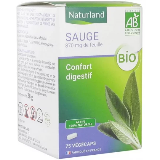 Naturland Sauge Bio Végécaps x 75