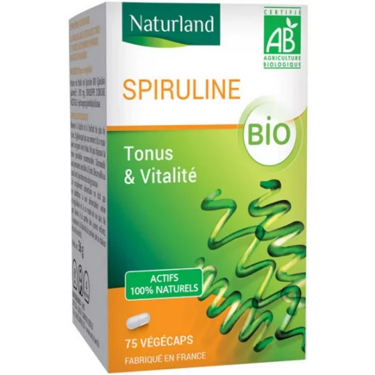 Naturland Spiruline Bio Végécaps x 75