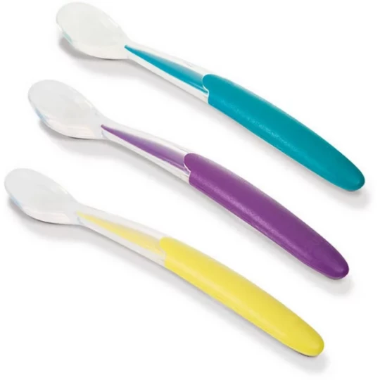 NUK Easy Learning 3 Cuillères Douces Silicone 4 Mois et +
