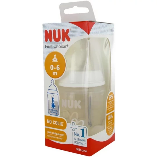 NUK First Choice+ Biberon Temperature Control 0-6 Mois 150 ml