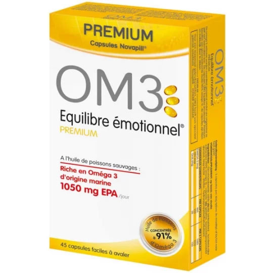 OM3 Premium Équilibre Émotionnel Capsules x 45