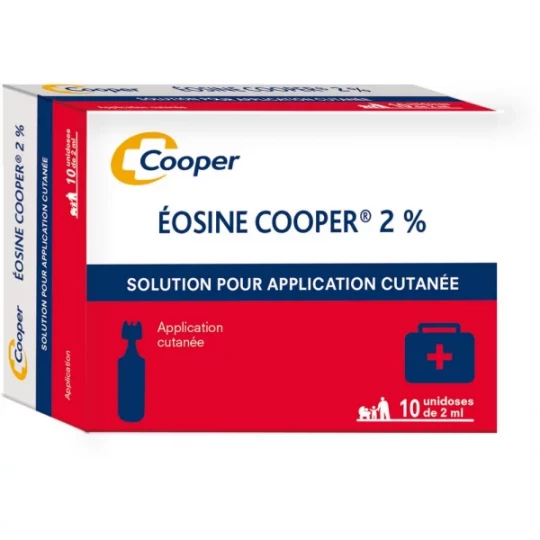 Cooper Eosine Solution Aqueuse 2% Unidoses x 10