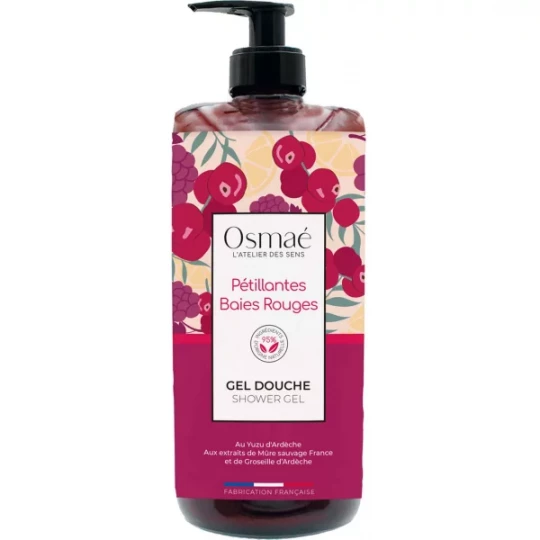Osmaé Gel Douche Pétillantes Baies Rouges 1 L
