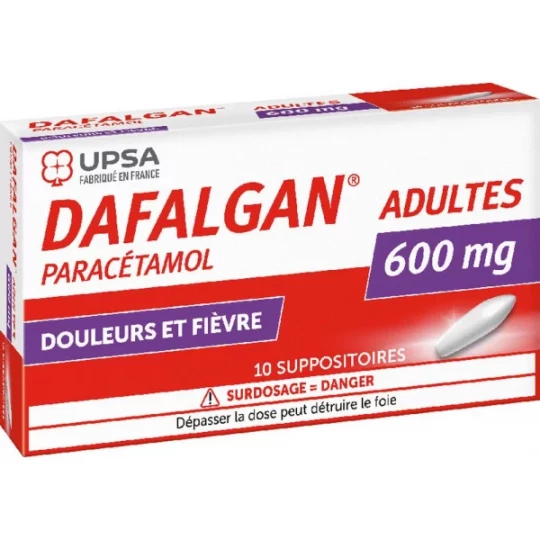Dafalgan 600 mg Suppositoires x 10