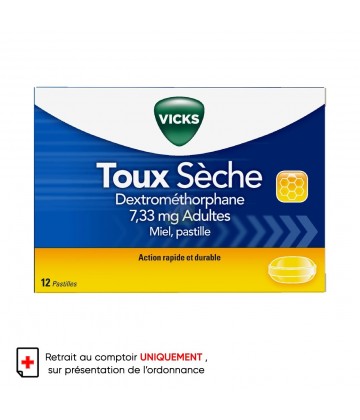 Vicks Toux Sèche Pastille Miel x 12