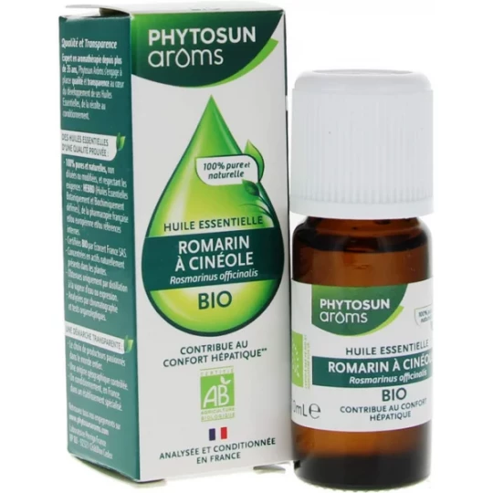 Phytosun Arôms Huile Essentielle Romarin à Cinéole (Rosmarinus officinalis) Bio 10 ml