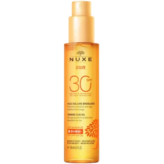 Nuxe Sun Huile Bronzante Visage et Corps SPF30 150 ml