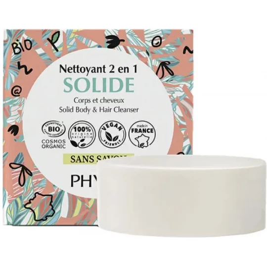Phyt's Nettoyant 2 en 1 Solide Corps et Cheveux Bio 109 ml