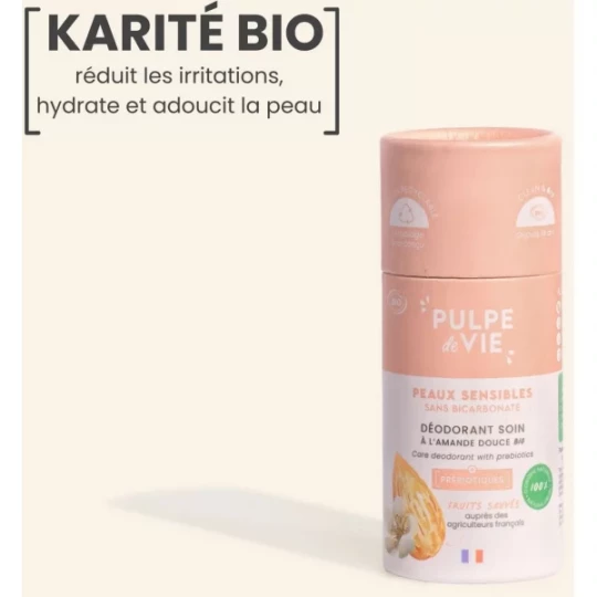 Pulpe de Vie Déodorant Soin Peaux Sensibles Dam Dam Déo Bio 50 g