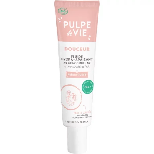 Pulpe de Vie Fluide Hydratant Apaisant Visage Calm-Me Bio 40 ml