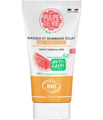 Pulpe de Vie Masque et Gommage Éclat Sucré Frappé Bio 150 ml