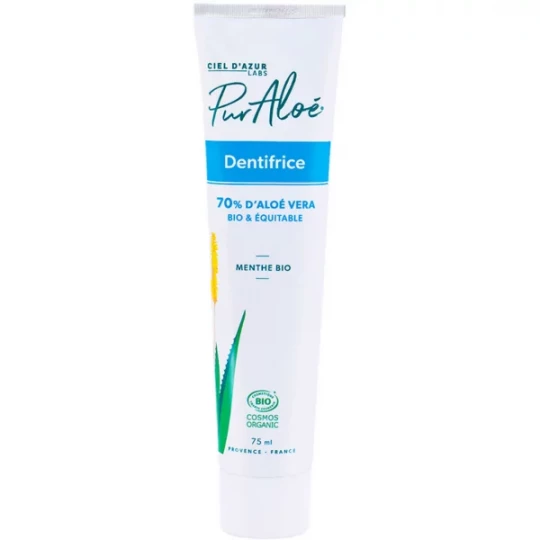 Pur Aloé Dentifrice 70% d'Aloé Vera Bio 75 ml