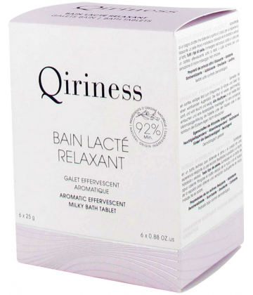 Qiriness Bain Lacté Relaxant Galet Effervescent Aromatique Galets x 6