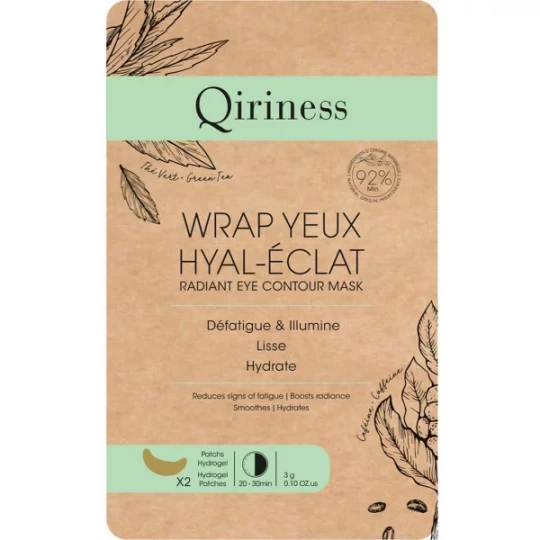 Qiriness Wrap Yeux Hyal'Éclat Patchs Hydrogel x 2