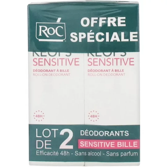 ROC Keops Sensitive Déodorant à Bille 2 x 30 ml