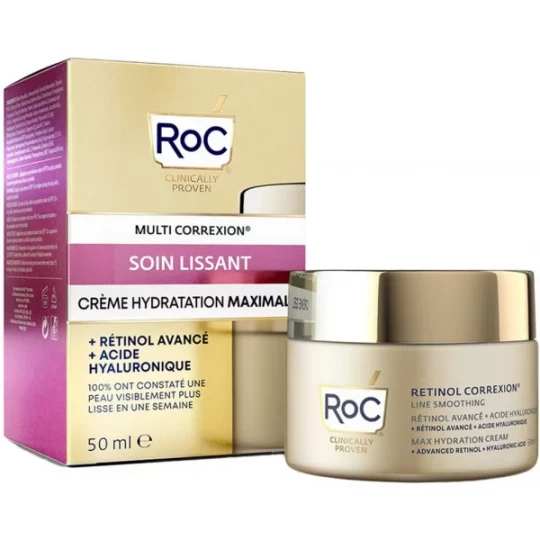 RoC Multi Correxion Soin Lissant Crème Hydratation Maximale 50 ml