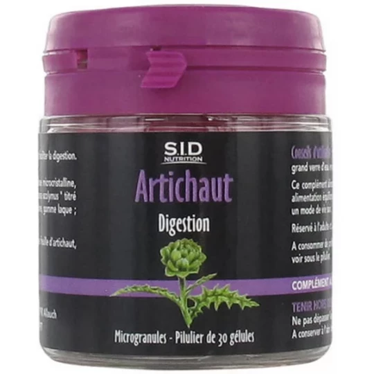 S.I.D Nutrition Digestion Artichaut Gélules x 30