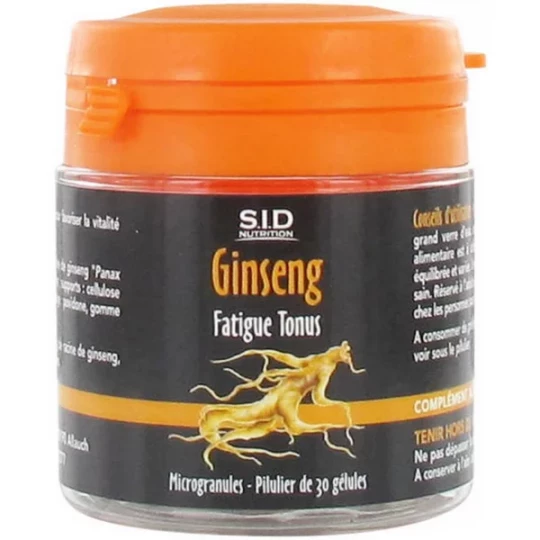 S.I.D Nutrition Fatigue Tonus Ginseng Gélules x 30