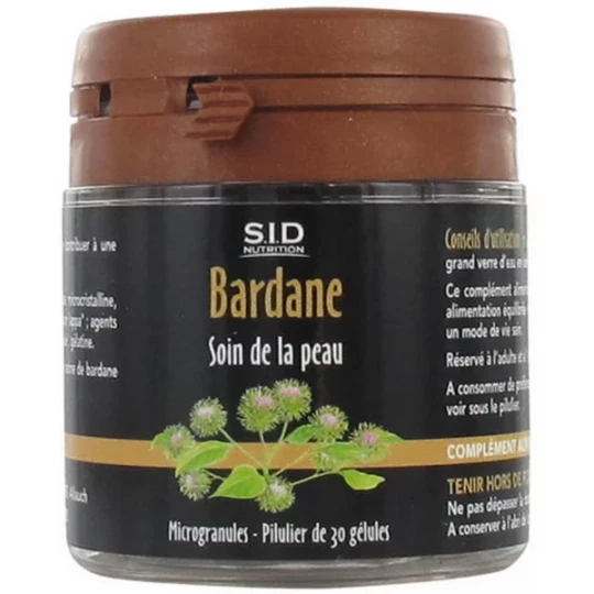 S.I.D Nutrition Soin de la Peau Bardane Gélules x 30