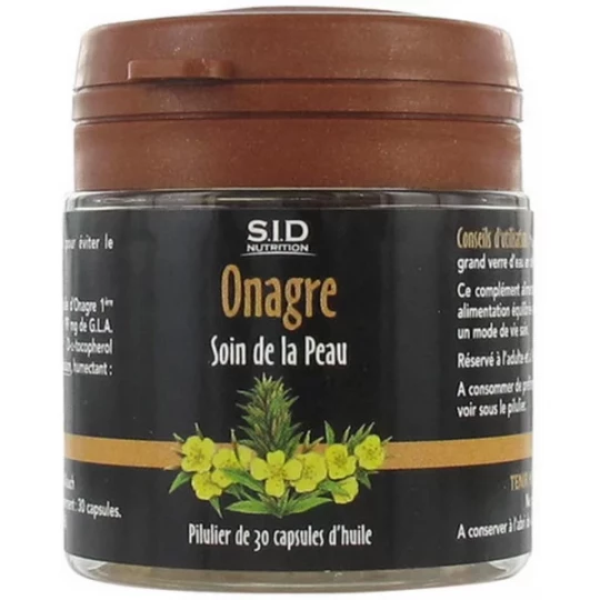 S.I.D Nutrition Soin de la Peau Onagre Capsules x 30