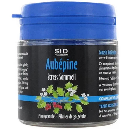 S.I.D Nutrition Stress Sommeil Aubépine Gélules x 30
