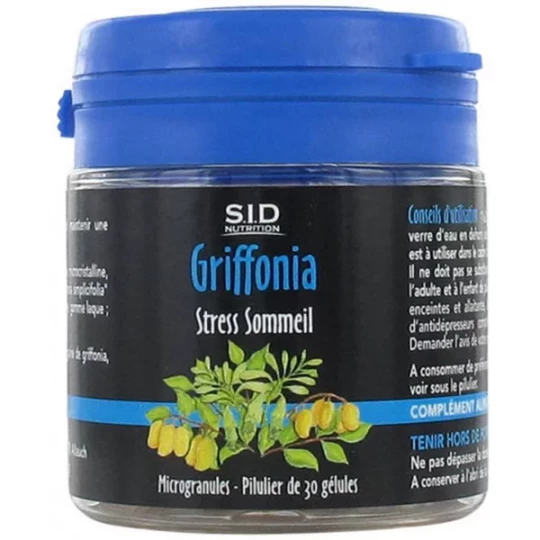 S.I.D Nutrition Stress Sommeil Griffonia Gélules x 30