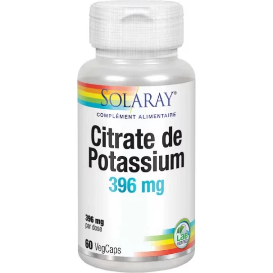 Solaray Citrate de Potassium 396 mg VegCaps x 60