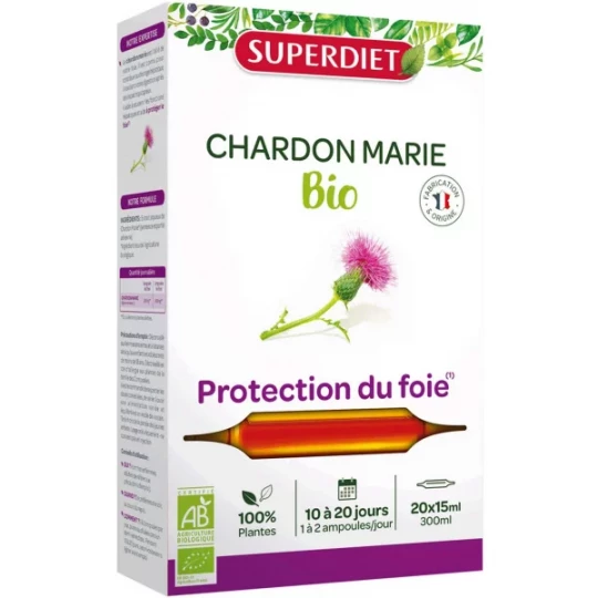 Superdiet Chardon Marie Bio Ampoules x 20