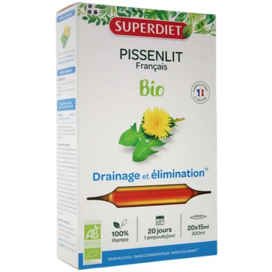 Superdiet Pissenlit Bio Ampoules x 20