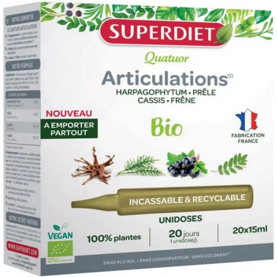 Superdiet Quatuor Articulations Bio Unidoses x 20