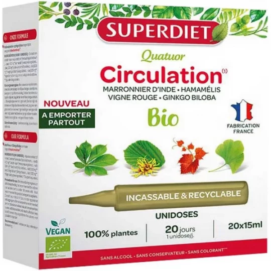 Superdiet Quatuor Circulation Bio Unidoses x 20