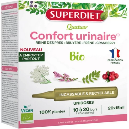 Superdiet Quatuor Confort Urinaire Bio Unidoses x 20
