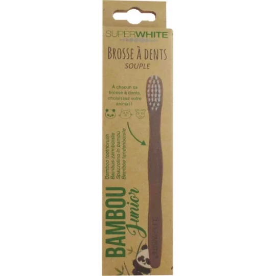Superwhite Brosse à Dents en Bambou Souple Junior