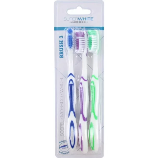 Superwhite Original Brush 3 Brosses à Dents Souple x 3