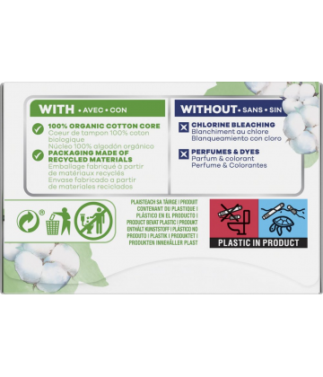 Tampax Compak Cotton Régulier 100% Coton Bio Tampons x 14