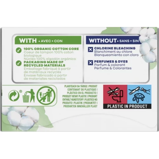 Tampax Compak Cotton Régulier 100% Coton Bio Tampons x 14 - image 2