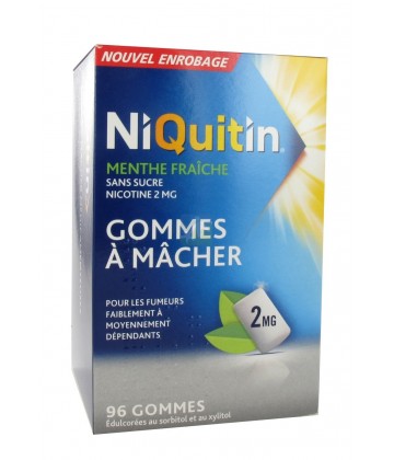 NiQuitin 2mg Gommes à mâcher Menthe Fraiche x 96