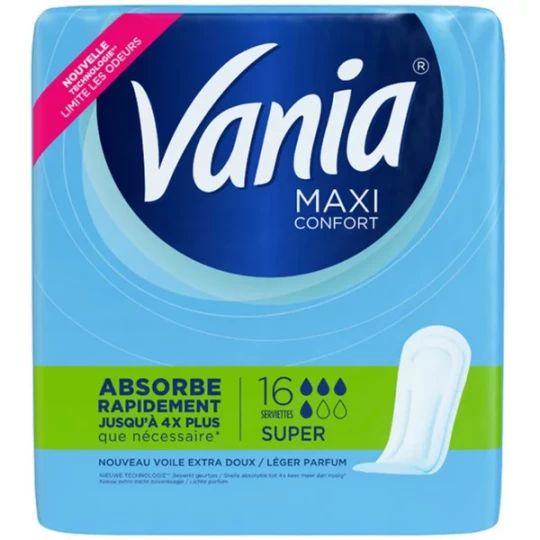 Vania Maxi Confort Super Serviettes x 16