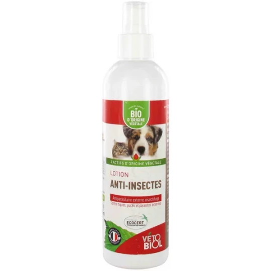 Vétobiol Lotion Anti-Insectes Bio 240 ml