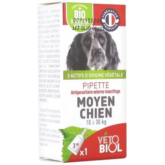 Vétobiol Pipette Moyen Chien 10 à 30 kg
