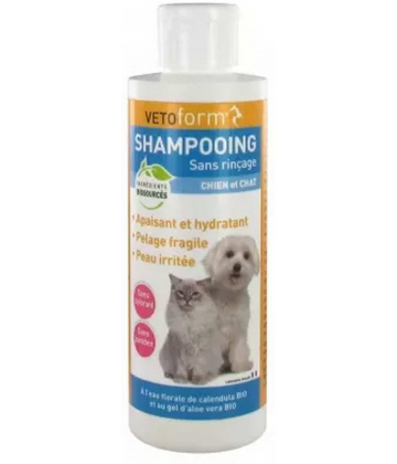 Vetoform Shampoing Sans Rinçage Chat et Chien 200 ml