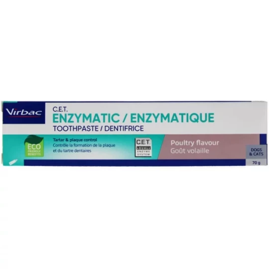 Virbac Dentifrice Enzymatique Goût Volaille 70 g