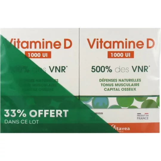 Vitavea Vitamine D 1000 UI Comprimés 2 x 90
