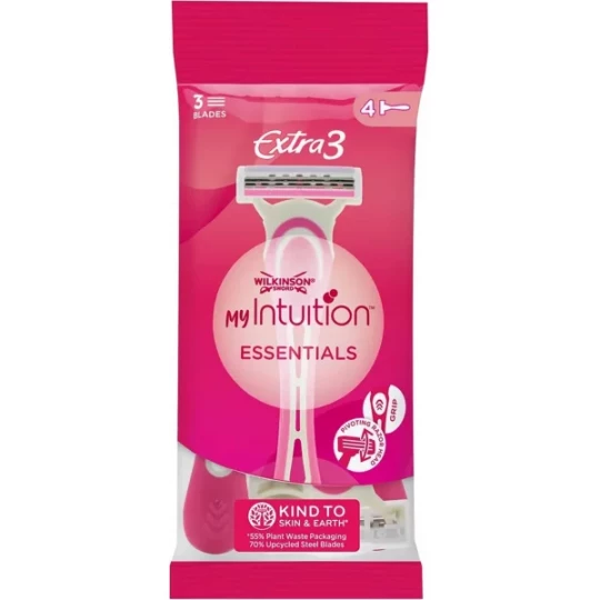 Wilkinson MyIntuition Extra 3 Essentials Rasoirs Jetables x 4