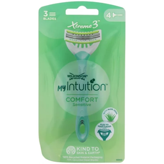 Wilkinson MyIntuition Xtreme 3 Comfort Sensitive Rasoirs Jetables x 4