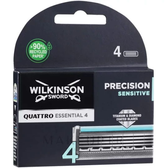 Wilkinson Quattro Essential 4 Lames Précision Sensitive x 4